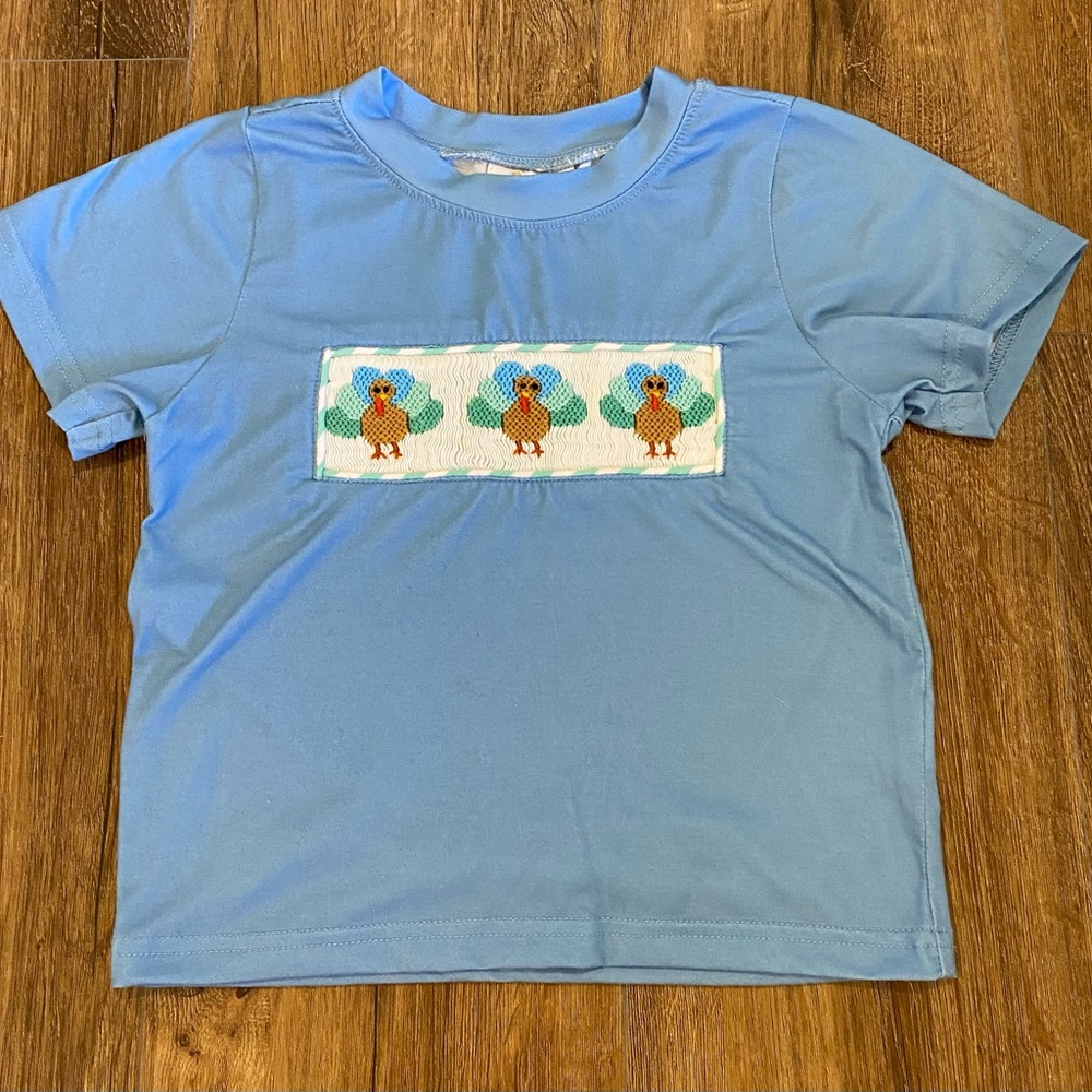 EUC Busy Bees Smocks Turkey smock shirt